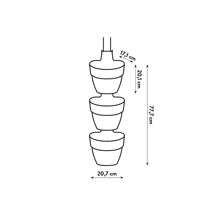 vibia campana vertical forest set/3 dusty pink